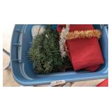 Sterilite Tote w/ Lid & Christmas Decor