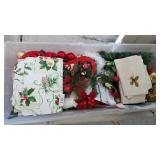Rubbermaid Tote w/ Christmas Decor