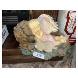 Angel on Lion Statue - Approx. 12" L