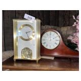 (2) Mantle Clocks Battery Op