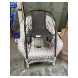 Modern Nylon Wicker Chair, Older Wicker Chair &