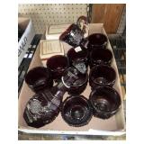 Avon Cape Cod Cranberry Red Glassware