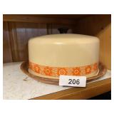 Vintage Cake Cover & Wooden Tray
