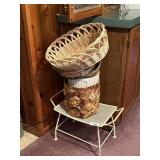 Metal Seat, Waste Basket & Other Baskets