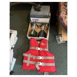 Lunch Cooler, Lanterns & Youth Size Life Jacket