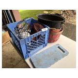Roaster, Fruit Baskets, Milk Crate + Other