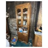 Small Oak Finish Hutch