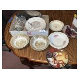 Meakin Bowls, Other Misc. Plates, Tray & Glassware