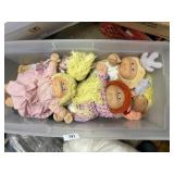 Cabbage Patch Dolls In Tote w/ Lid + Other
