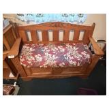 Oak Storage Bench