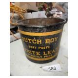 Dutch Boy White Lead Paint Bucket