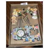 Bear Clock, Wind Chime & Other Figurines