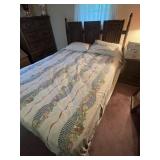 (4) Pc. Queen Size Bedroom Suite + Bedding