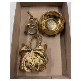Gold Tone Glassware