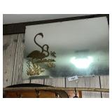 Vintage Mirror w/ Flamingos