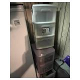 (2) Three Drawer Storage Containers -*