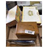 Cigar Boxes & Wooden Recipe Box