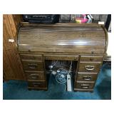 Roll Top Fiberboard Desk - Light Weight