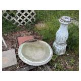 Concrete Bird Bath