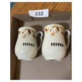 (2) Jewel Tea Pepper Shakers