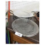 Poinsettia Serving Plate & Decorative Bowl w/