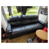 Black Leather/Vinyl Couch