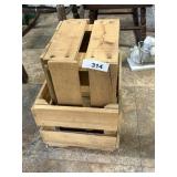 (2) Small Wood Crates