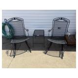 (2) Outdoor Rockers & Table