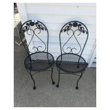 (2) Cafe Table Chairs