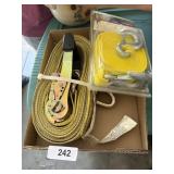 Tow Strap & Heavy Ratchet Strap