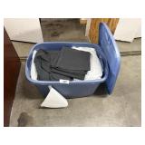 Sheets, Fabric, in Tote w/ Lid