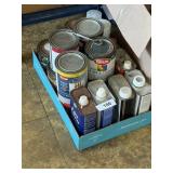 Assorted Paints & Mineral Spirits