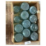 (10) Quart & (2) Pint Blue Canning Jars