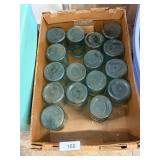 (16) Blue Canning Jars Quart Size