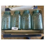 (4) Blue Canning Jars 1/2 Gallon Size