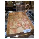 Pink Depression Pitcher w/