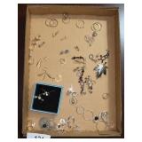 Assorted Pierced Earrings & (2) Brooches