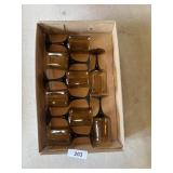 (8) Olive Green Goblets
