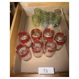 (7) Drinking Glasses & (7) Juice Glasses -*