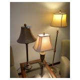 (2) Non Matching Table Lamps + Floor Lamp