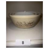 Pyrex Nesting Bowls w/ Mushroom Pattern Set of 3