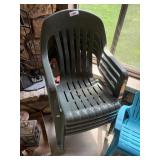 (4) Plastic Lawn Chairs