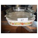 Corning Casserole + Clear Baking Dish -**