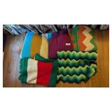 (5) Hand Crocheted Afghans