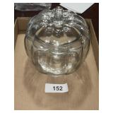 Glass Pumpkin Cookie Jar