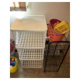 (2) Organizing Shelf Units + Some Plastic Baskets