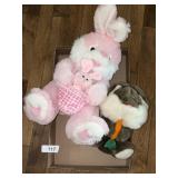 (2) Plush Bunnies - Like New
