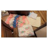 (2) Baby Afghans, (2) Large Afghans in Pastels &