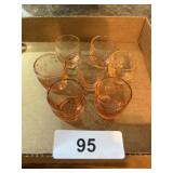(7) Pink Shot Glasses