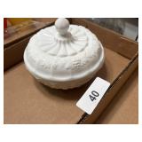 Westmoreland Milk Glass Lidded Candy Dish
